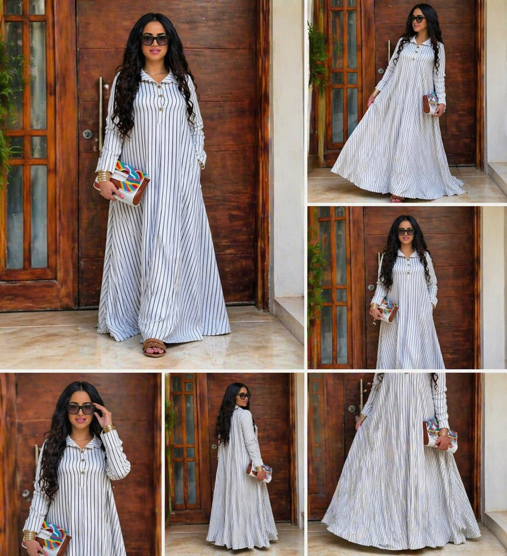 Robe  Rayée élégante